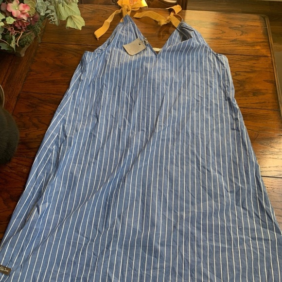 Matilda Jane Sandy Seashell Beach Cover-Up Blue Stripe swim - Picture 7 of 7